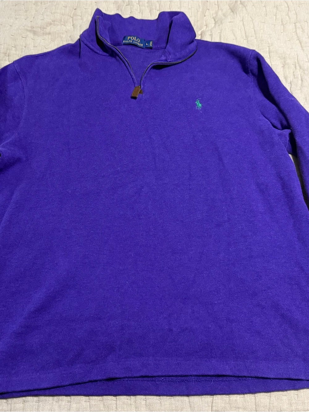 Polo by Ralph Lauren Deep Purple Quarter-Zip Pullover